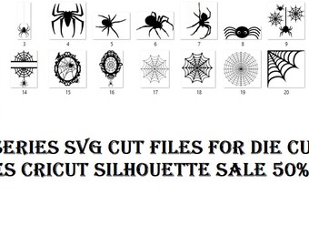 Halloween Spider Series SVG Cut Files For Die Cutting Machines Cricut Silhouette etc.