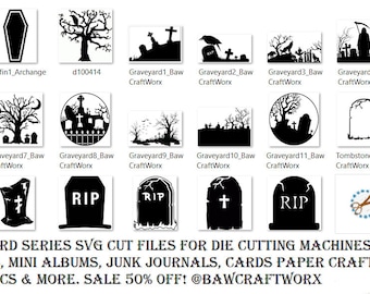 Halloween Graveyard Series 22 SVG Cut FilesFor Die Cutting Machines Cricut Silhouette etc