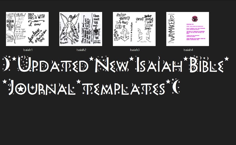 UPDATED Set of 8 Isaiah Printable Bible Journal Templates, Margins ...