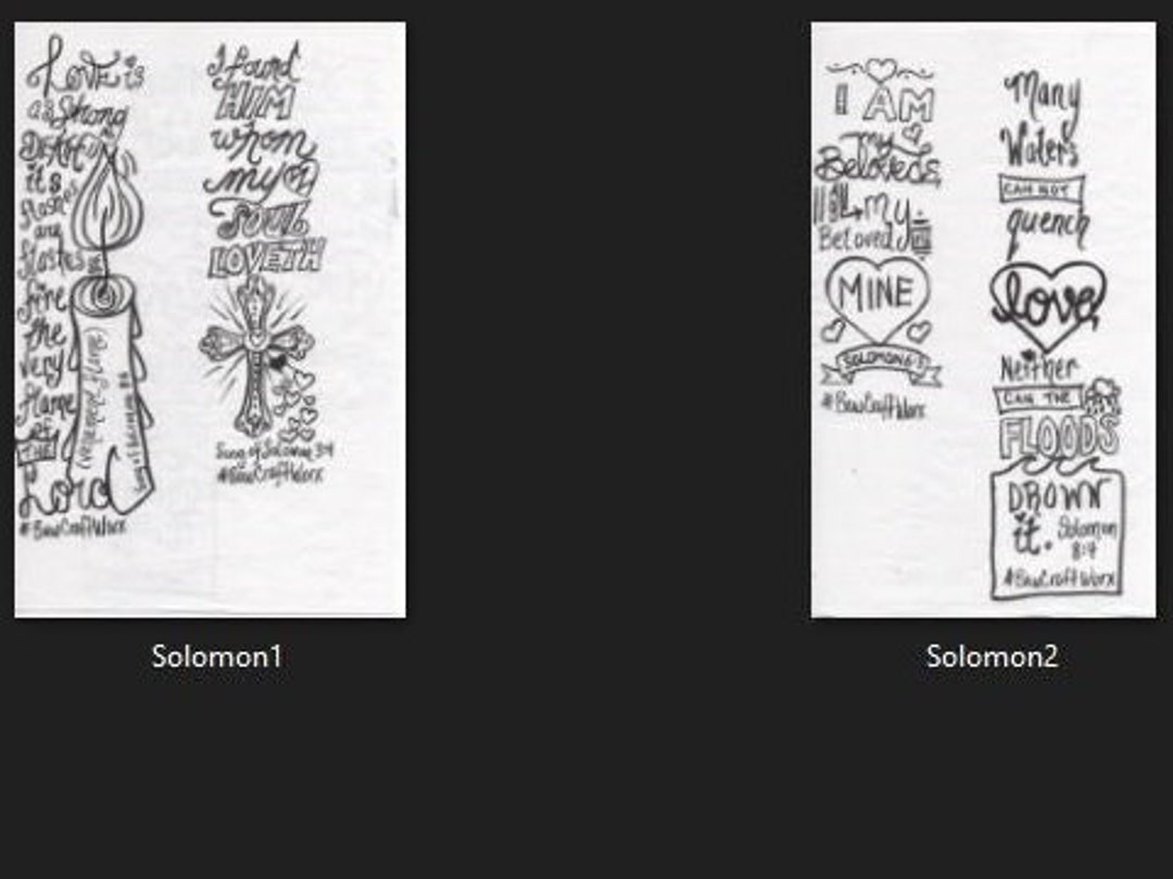 Set of 4 Song of Solomon Printable Bible Journal Templates, Margins ...