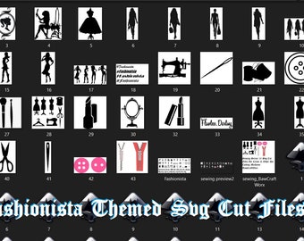 Fashionista Seires Svg Cut Files For Die Cutting Machines Cricut Silhouette etc.