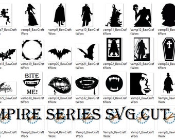 Halloween Vampire Series SVG Cut Files Bundle Svg Cut Files For Die Cutting Machines Cricut Silhouette etc.