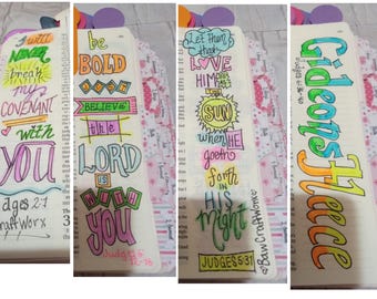 UPDATED Set of 4 Judges Printable Bible Journal Templates, Margins & Tip Ins.