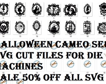 Halloween Cameo Series SVG Cut Files For Die Cutting Machines Cricut Silhouette etc.