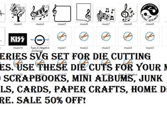 Music Series SVG Cut Files Set For Die Cutting Machines Cricut Silhouette