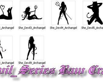 Halloween Femme Fatale & She Devil Series Svg Cut Files For Die Cutting Machines Cricut Silhouette etc.