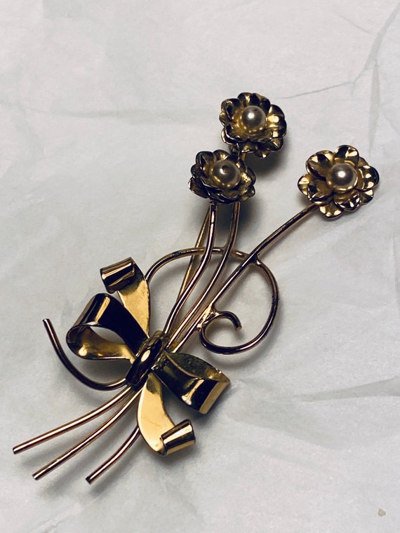 Coro sterling flower brooch