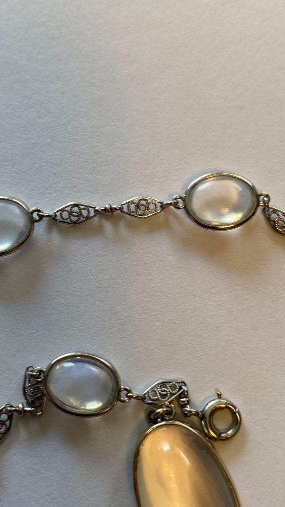 18k Moonstone Bracelet Art Deco - image 8