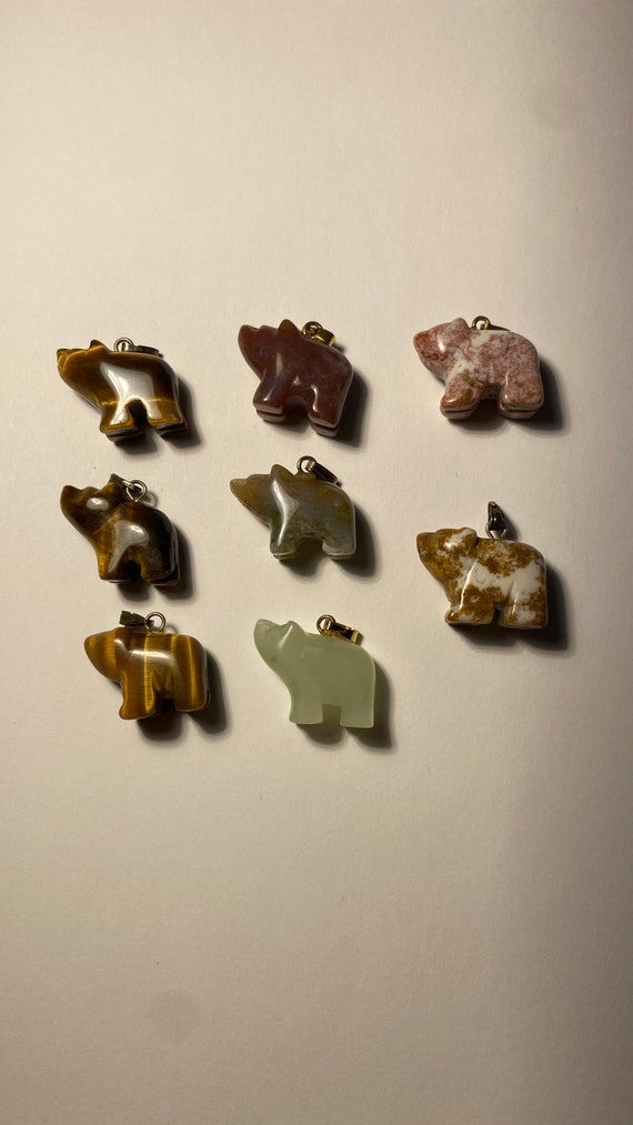 Bear Pendants semi precious stones southwestern st