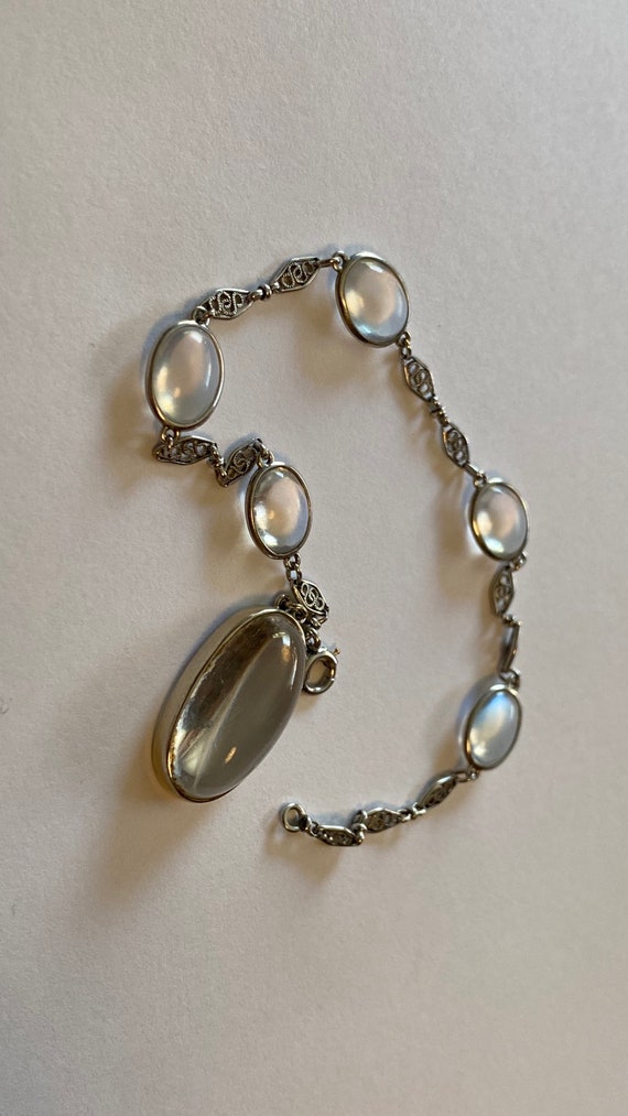 18k Moonstone Bracelet Art Deco