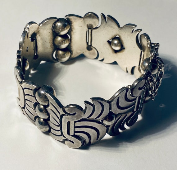 Hector Aguilar Panel Bracelet Mexican Sterling Si… - image 1