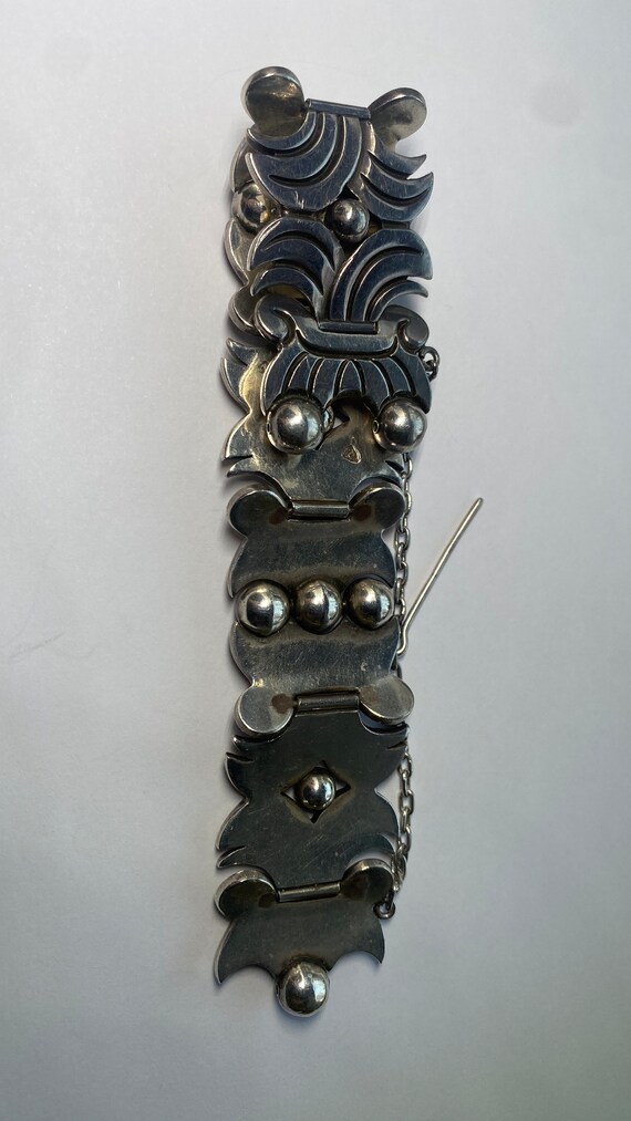 Hector Aguilar Panel Bracelet Mexican Sterling Si… - image 6