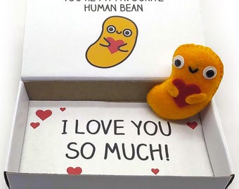 Handmade love gift - Favourite human bean magnet