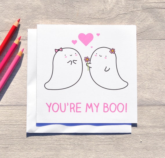 Cute lesbian Valentine's Day card - You're my boo! LGBT - Gay card