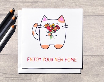 Moving house new home congratulations card