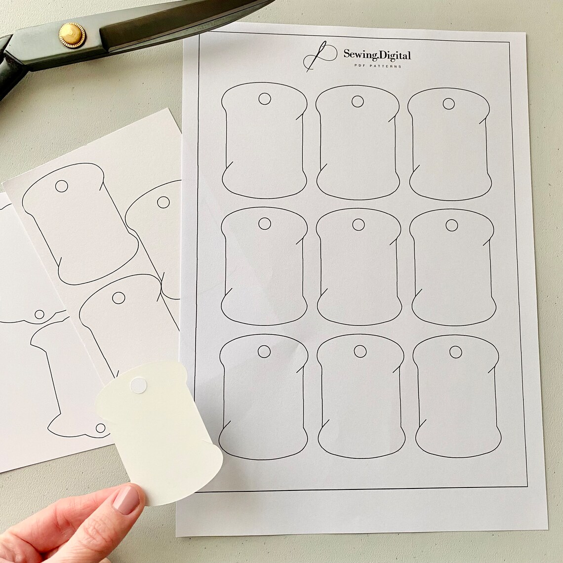 Embroidery Floss Bobbin Printable PDF Templates, 2 Designs Included