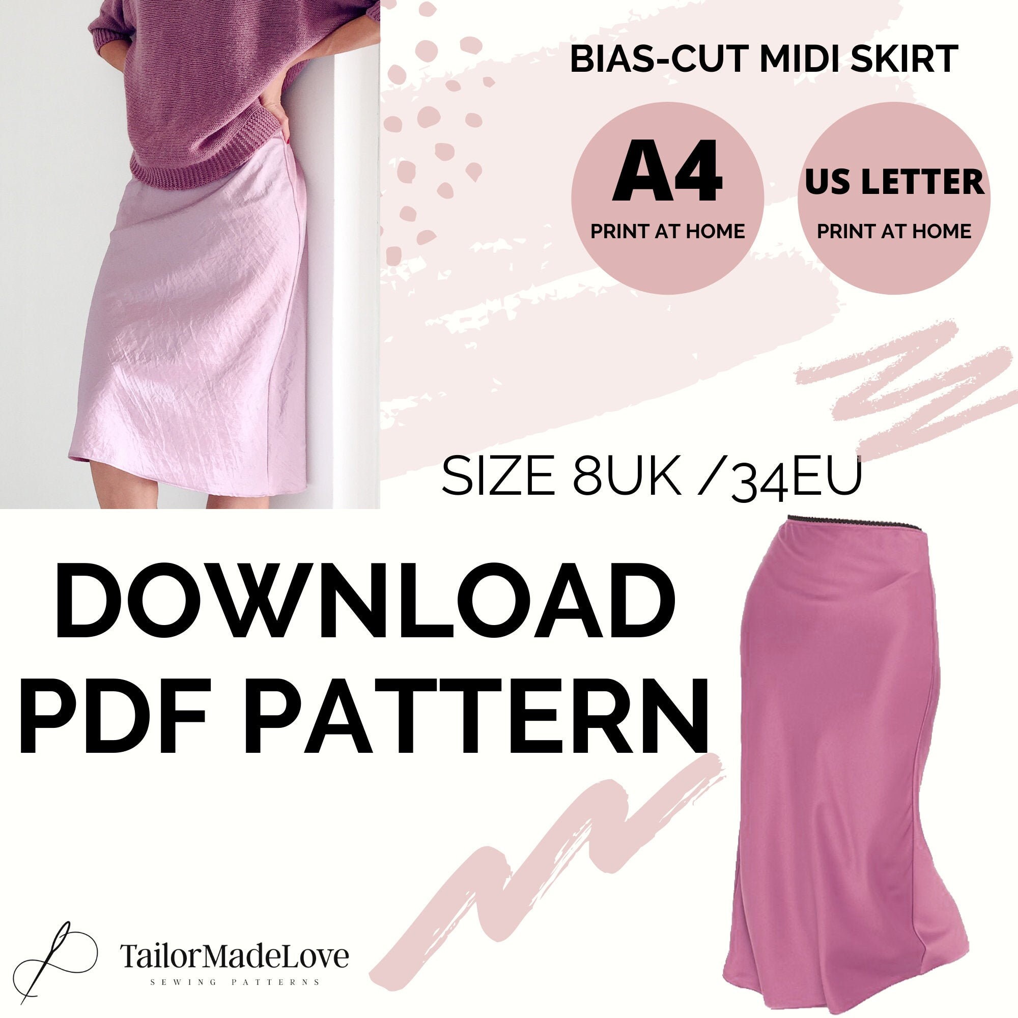 satin skirt sewing pattern