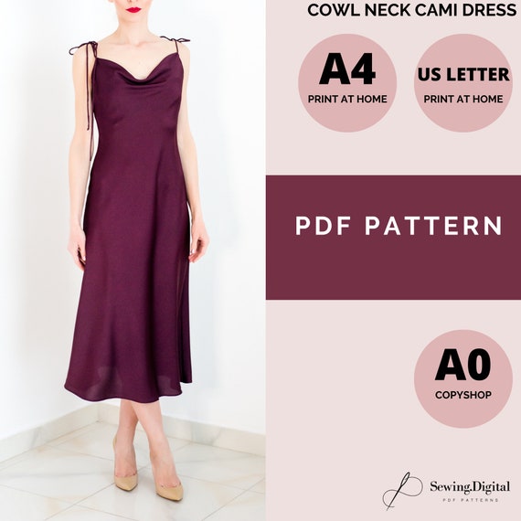 Cami Slip Midi Dress Sewing Pattern – Patterns For Less