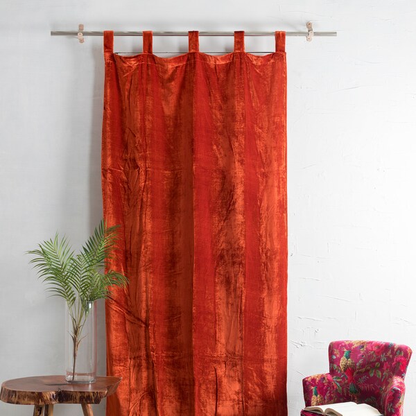 Luxe Velvet Curtain Rust Velvet Curtain Bohemian Window Curtain Living Room Curtain Room Divider Curtain High Quality Extra Large Wide Panel