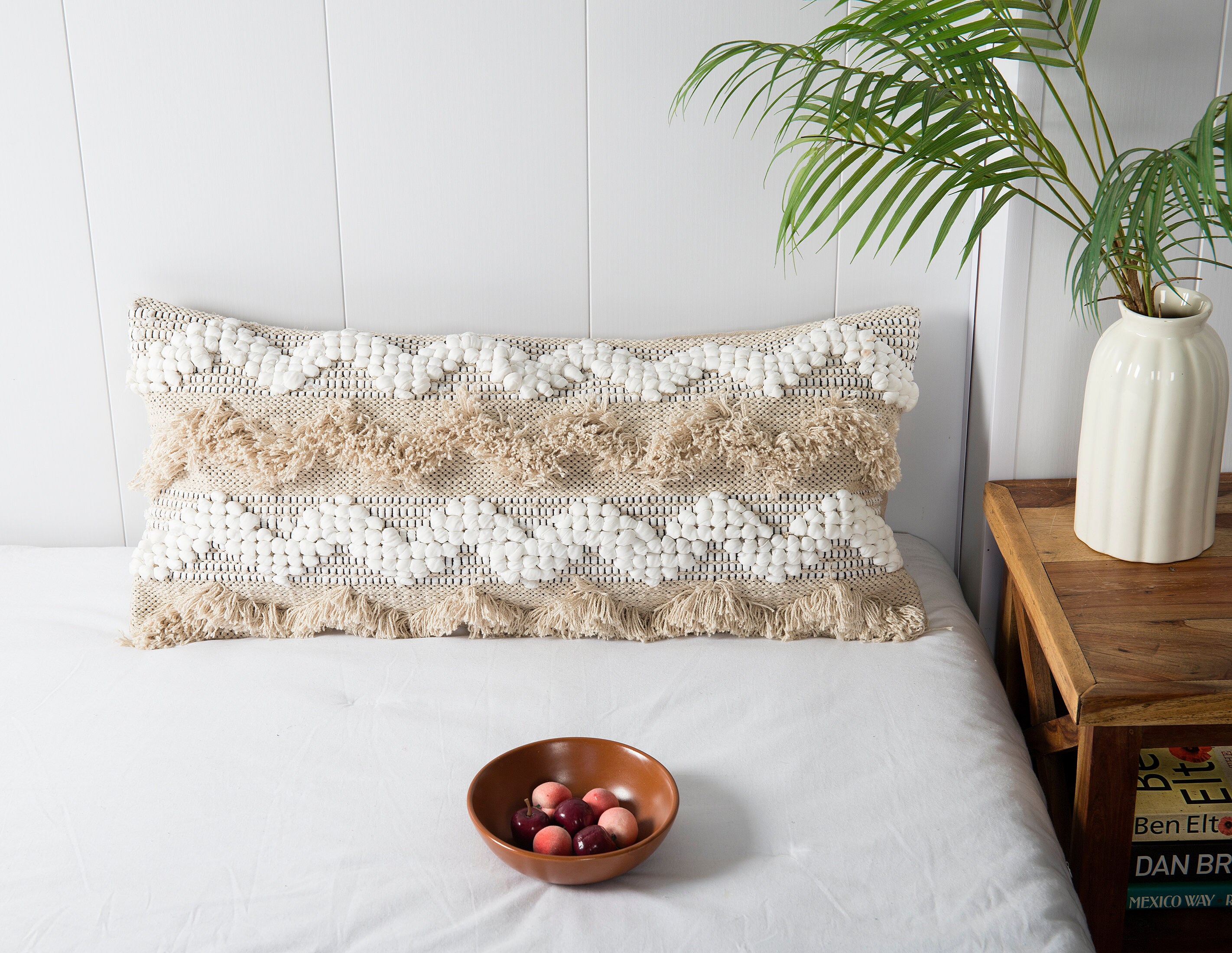 Boho Lumbar Pillow Cover handwoven Textured Pillow Cushion Etsy