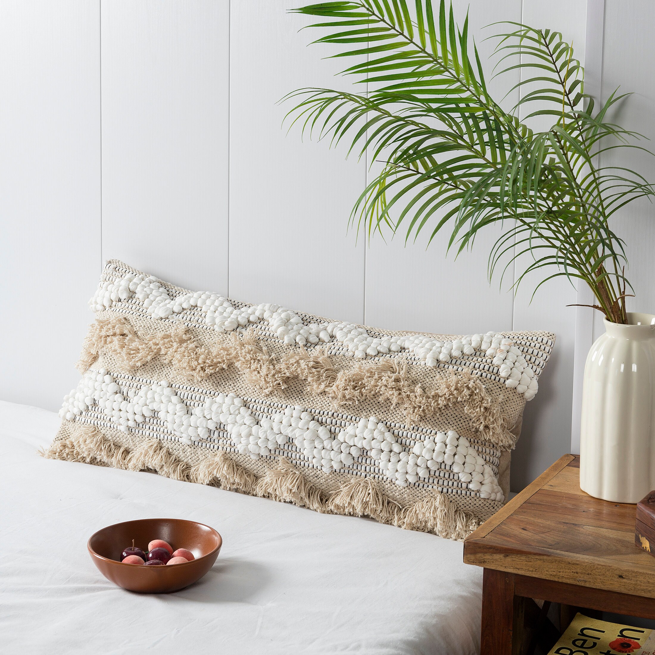 Boho Lumbar Pillow Cover handwoven Textured Pillow Cushion Etsy