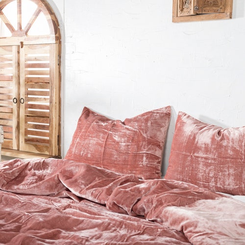 Crushed Velvet Duvet Cover Boho Bedding 