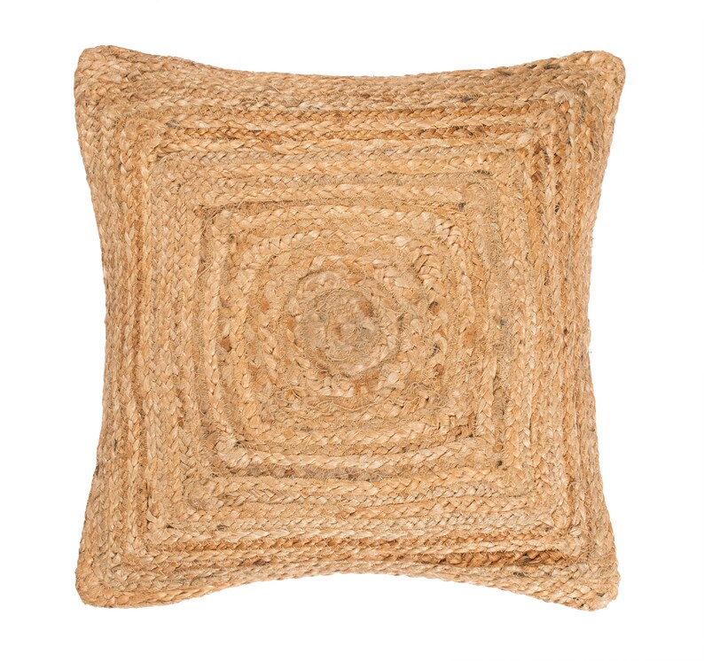 Jute Pillow Cover Woven Boho Cushion Cover Decorative Throw Etsy