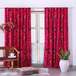 Velvet Curtains, Custom Window Curtain Panels, Curtains for Living Room, Curtains, Curtain Panels, Bird Print Curtains, Dining Room Curtains