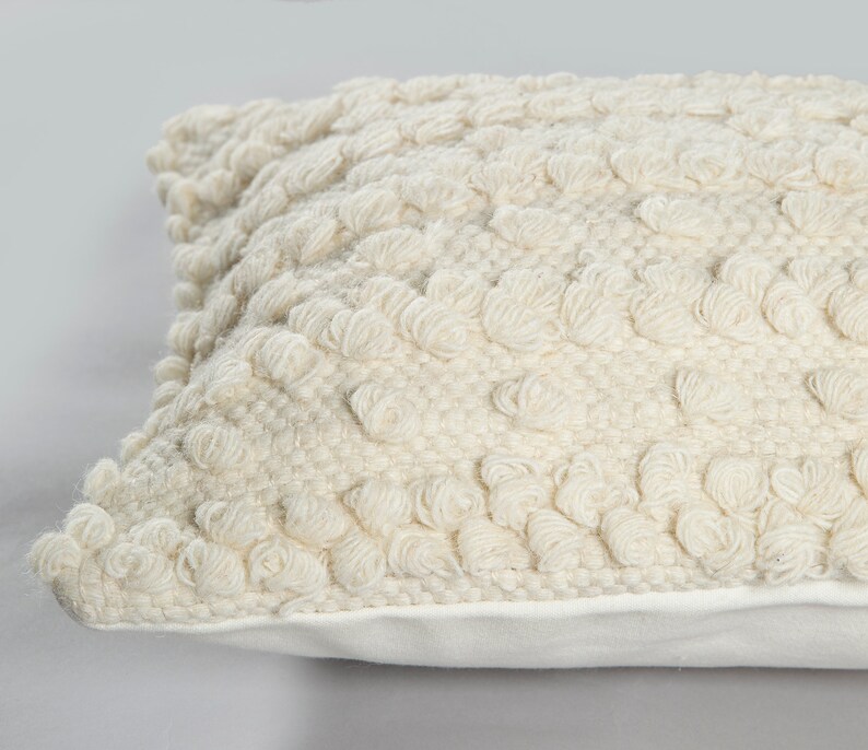 White Bohemian Pillow Coastal Boho Pillow Cover Farmhouse Etsy