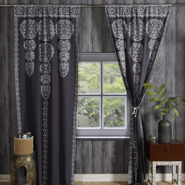 Cotton Bohemian Curtains Indian tapestry curtain Hippie curtain, mandala curtain window curtains, Boho curtain door curtain, bedroom curtain