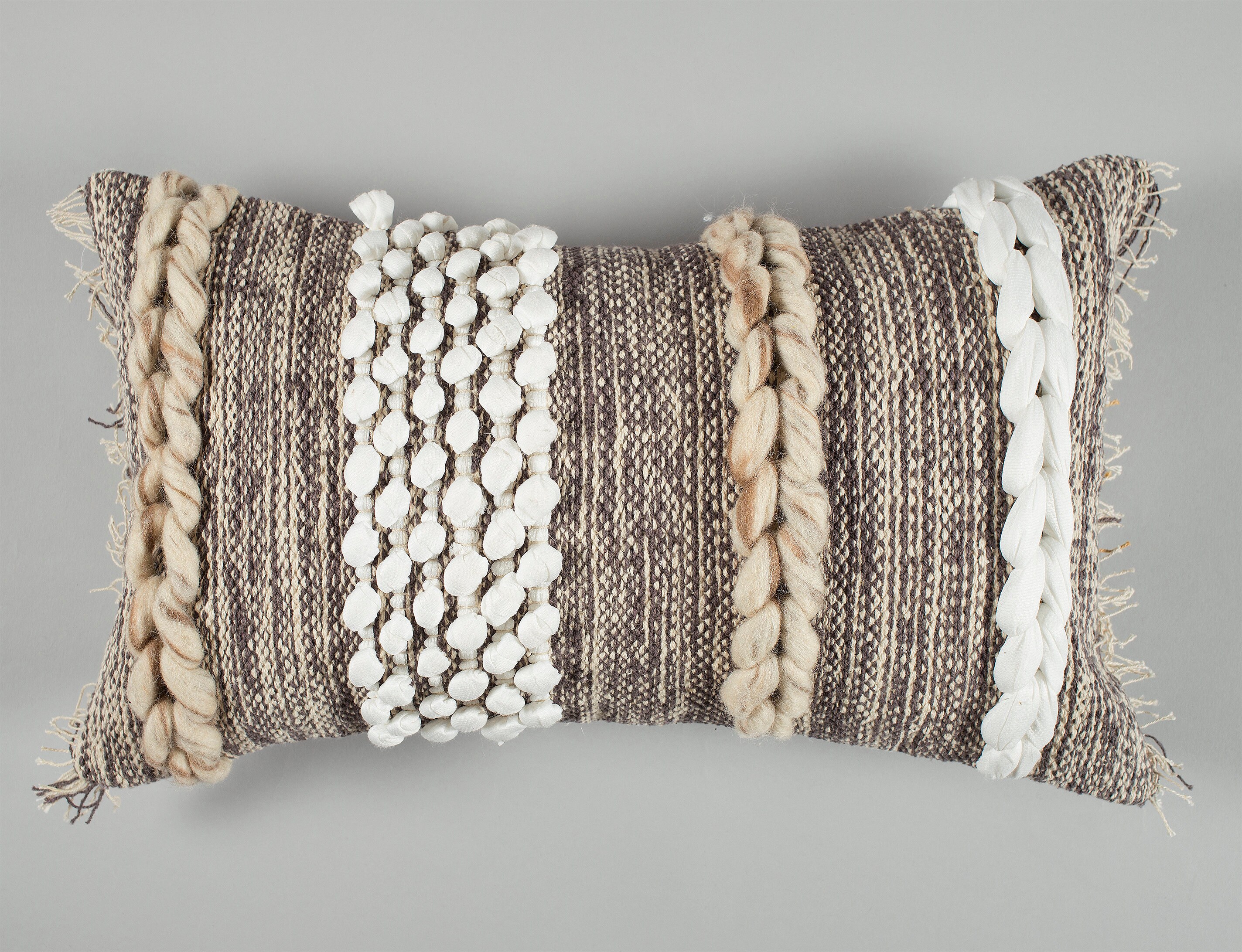 Boho Lumbar Pillow Cover handwoven Textured Pillow Cushion Etsy