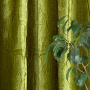 Luxury Velvet Curtain Green Velvet Curtain Bohemian Window Curtain Living Room Curtain Room Divider Closet Curtain High Quality Extra Large 画像 4