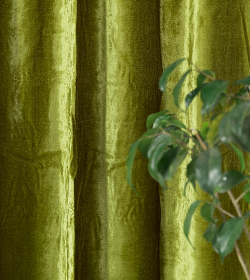 Luxury Velvet Curtain Green Velvet Curtain Bohemian Window Curtain Living Room Curtain Room Divider Closet Curtain High Quality Extra Large 画像 4