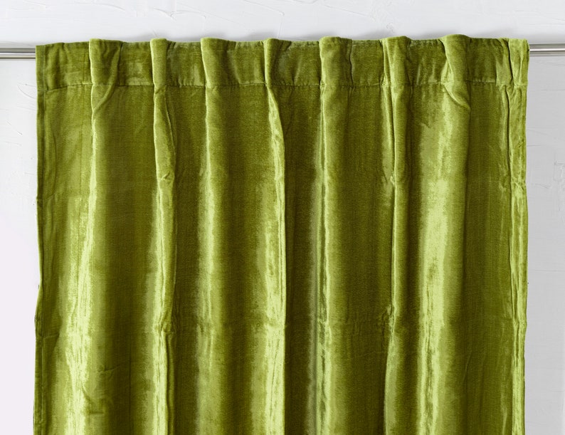 Luxury Velvet Curtain Green Velvet Curtain Bohemian Window Curtain Living Room Curtain Room Divider Closet Curtain High Quality Extra Large 画像 3