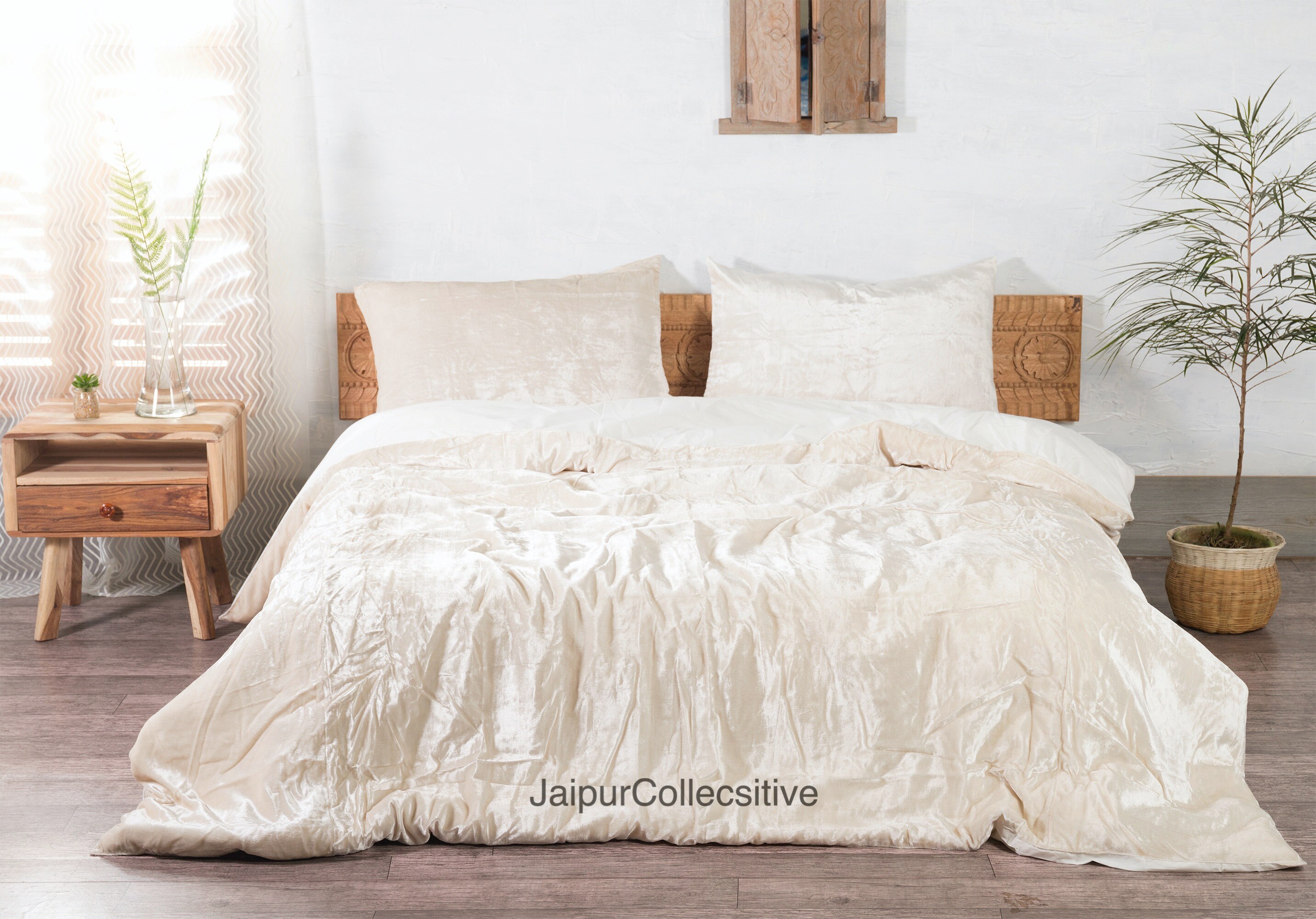 Ivory Velvet Duvet Cover Comforter Cover Full UO Bedding Etsy