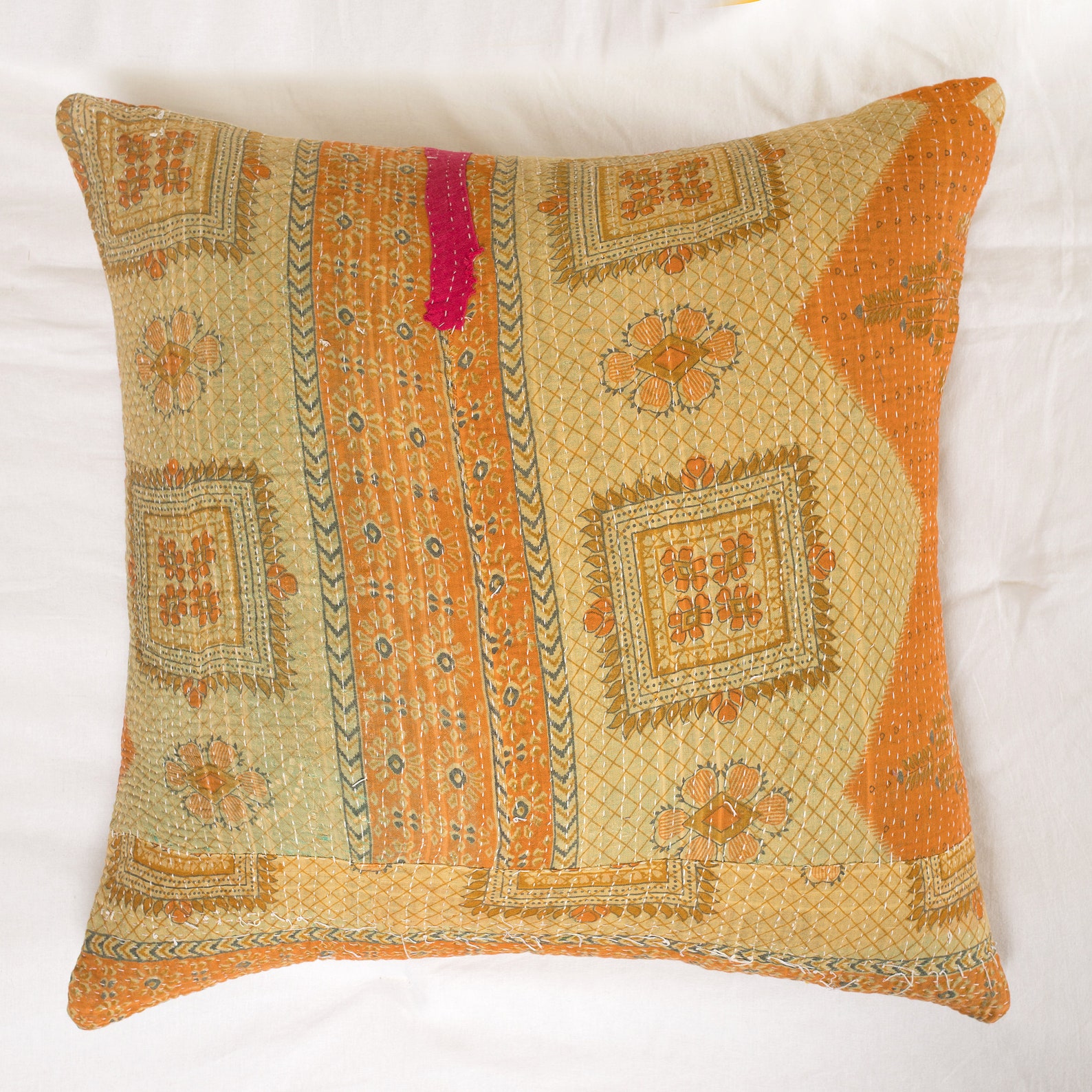 Set of 5 Pillow Vintage Kantha Pillow Covers Indian Bohemian Etsy