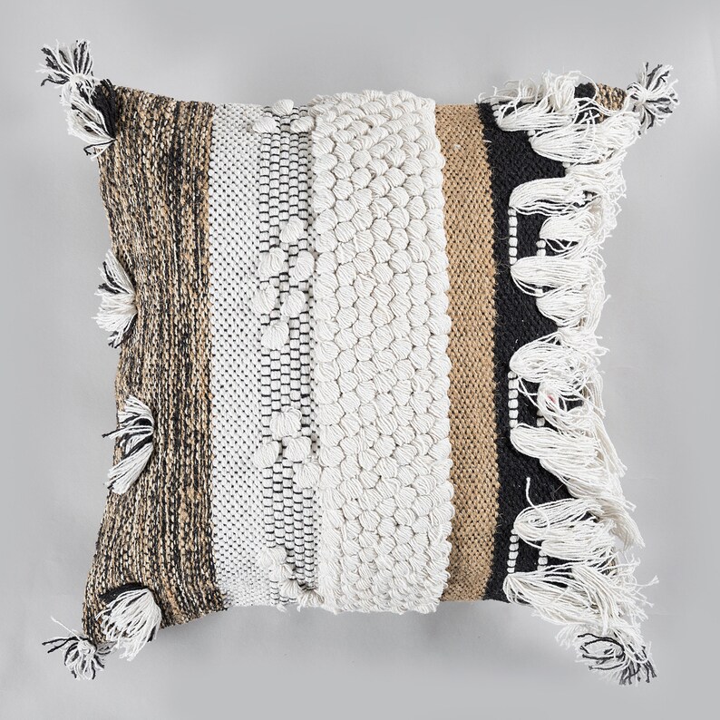 Bohemian Pillow Cover woven Pillow Cover textured Throw Etsy