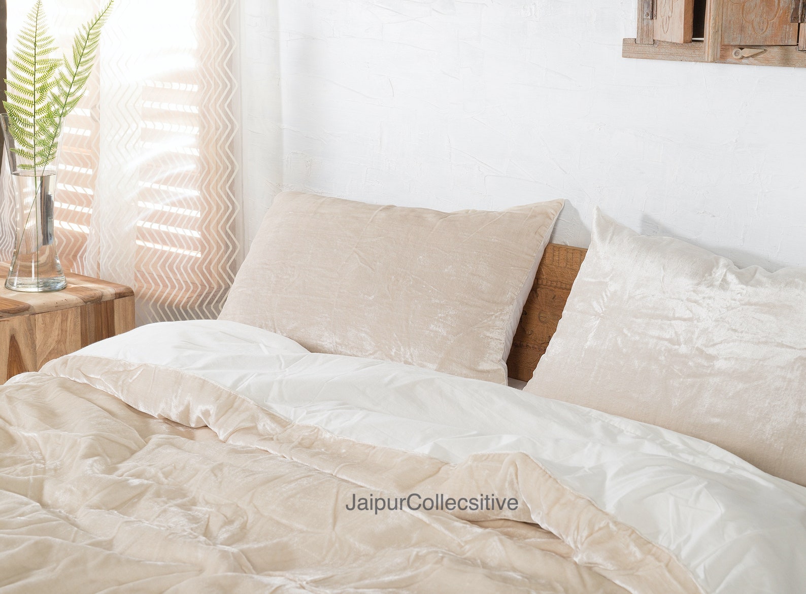 Ivory Velvet Duvet Cover Comforter Cover Full UO Bedding Etsy