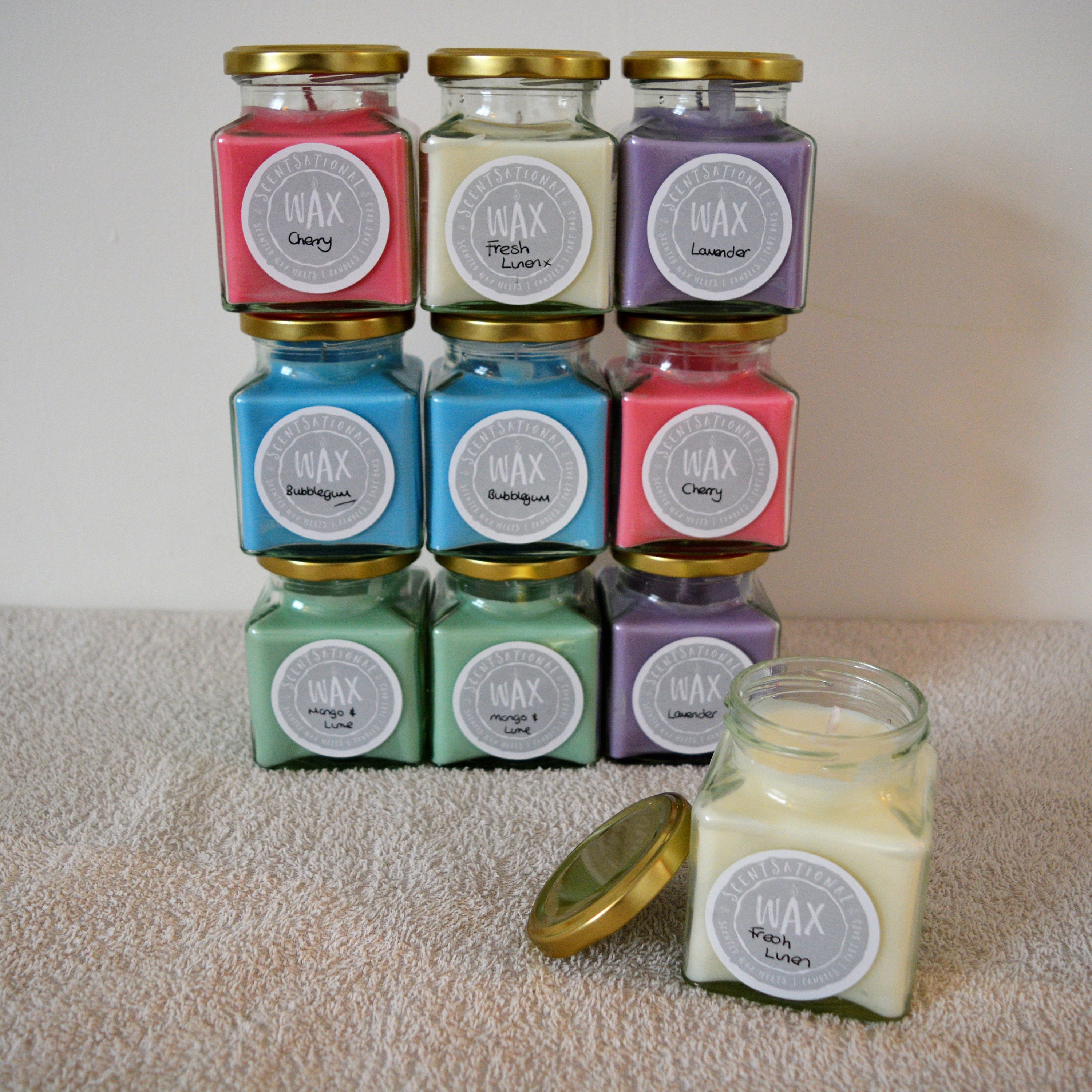 Strong Scented Candles in 8oz Glass Jar Many Fragrances Etsy