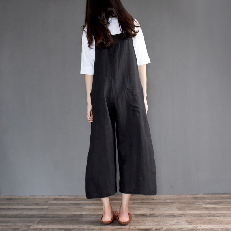 Women Linen Pants Linen Overall Linen Jumpsuit 100% Linen - Etsy