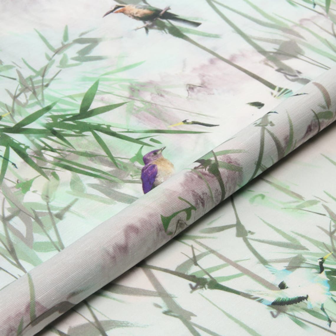 Mountain Green Bamboo Silk linen fabric by the Yard Width 53 Etsy