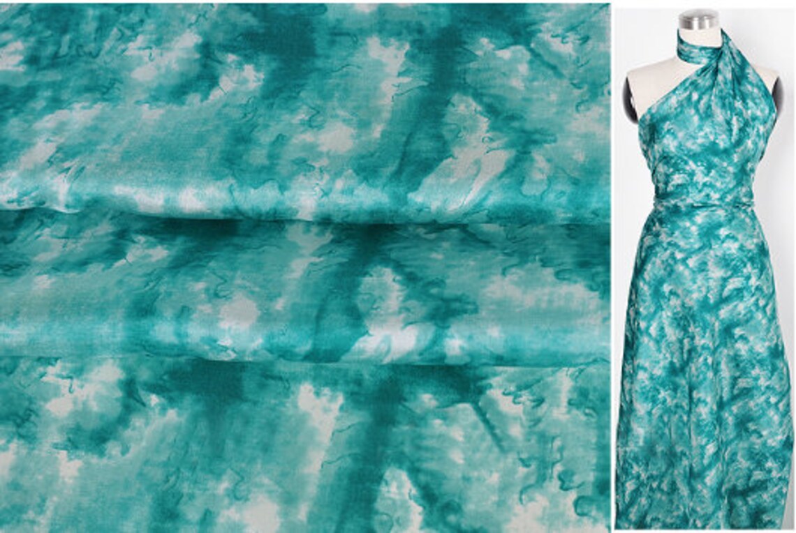 Pastel Green Silk Chiffon Fabric colorful silk fabric By The Etsy