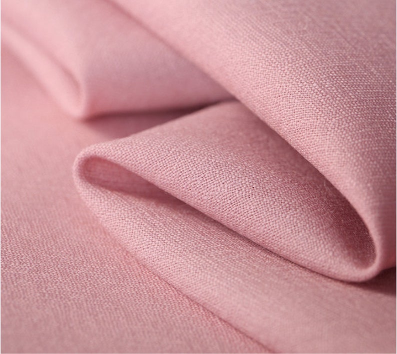 Pink fabric Silk wool fabric Wool crepe solid color Fashion | Etsy