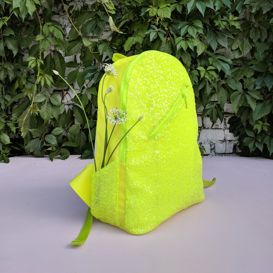 yellow backpack women's