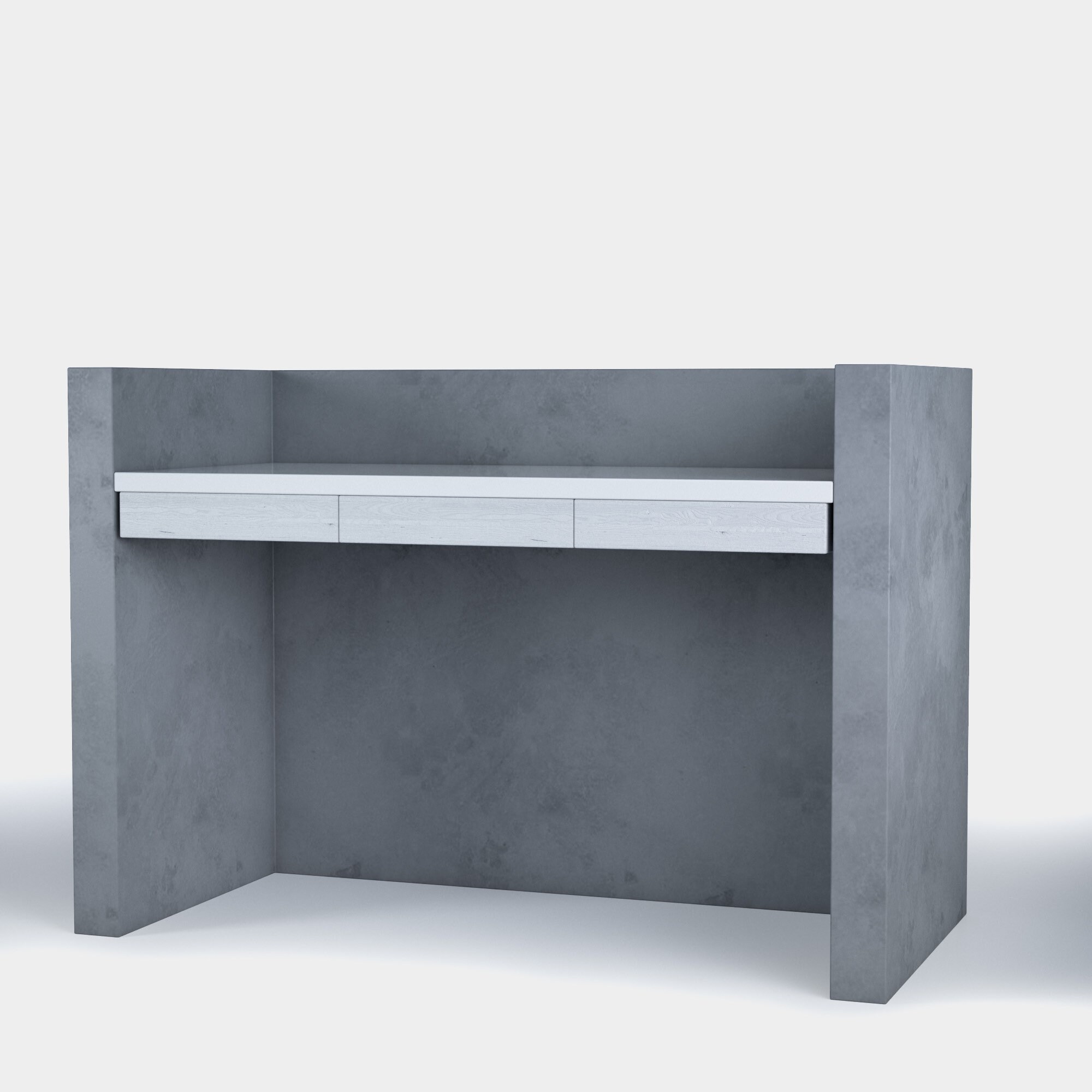 Custom Modern Minimalist Concrete Reception Desk Custom - Etsy