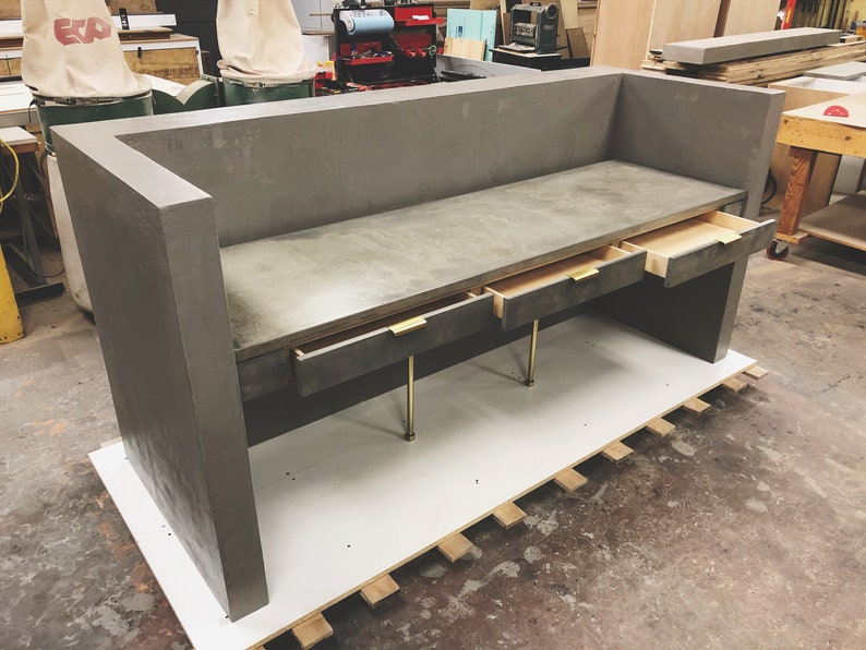 Made to Order Modern Minimalist Concrete Reception Desk | Etsy