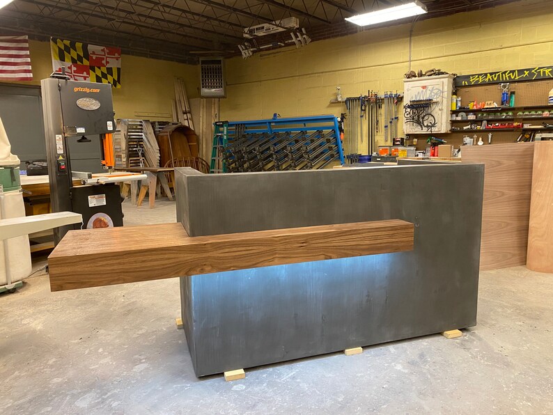Made to Order Modern Minimalist Concrete Reception Desk | Etsy