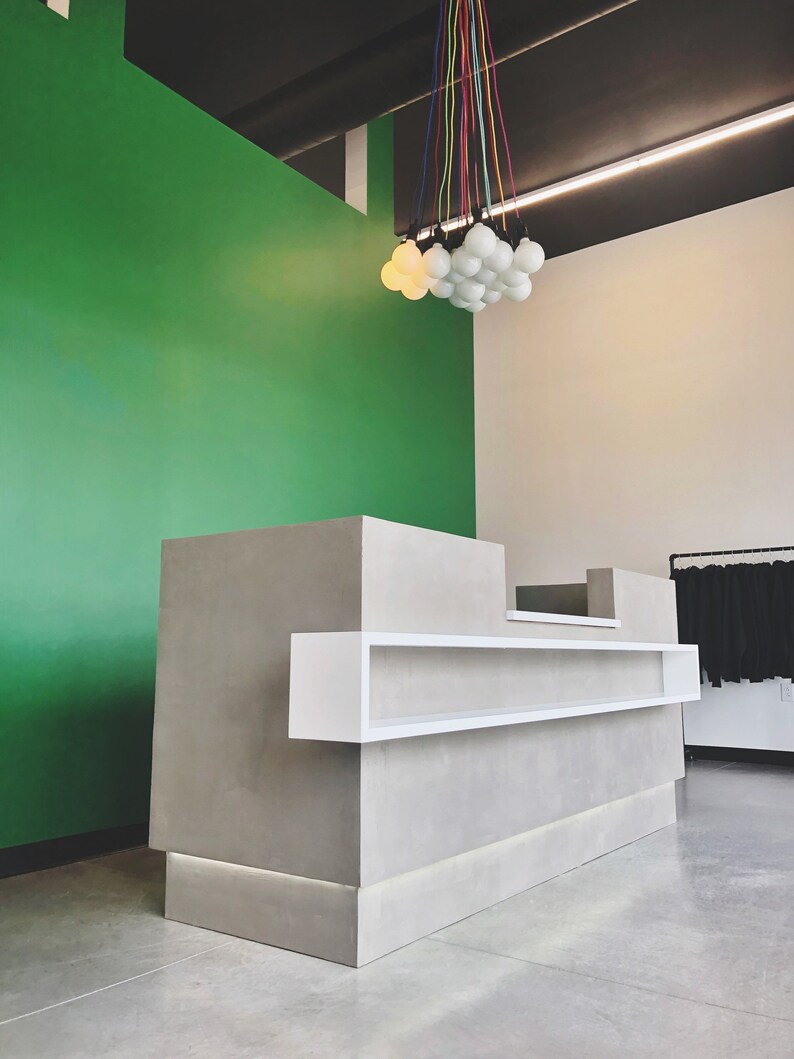 Made to Order Modern Minimalist Concrete Reception Desk | Etsy