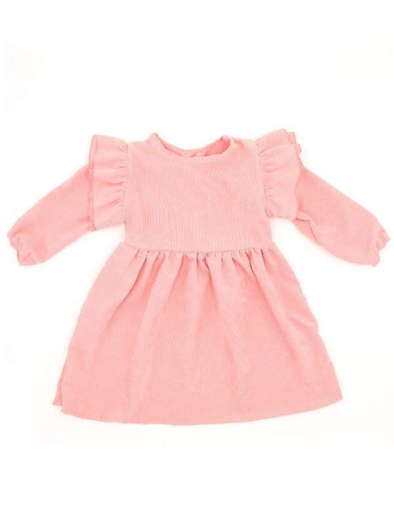 dusty pink long sleeve dress