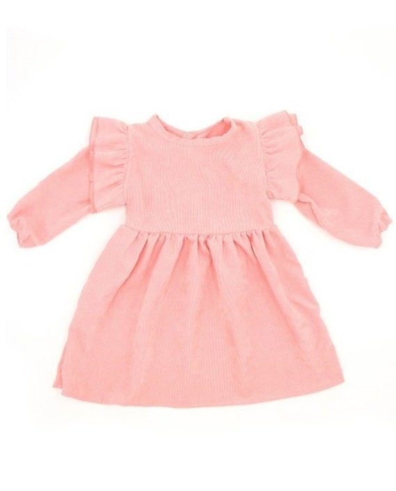 dusky pink long sleeve dress